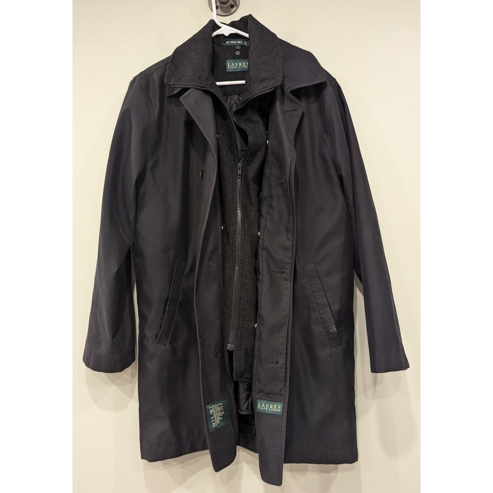 Lauren Ralph Lauren Edgar Rain Resistant Removable Liner Coat Size Small